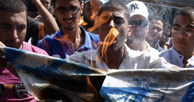 استمرار المظاهرات أمام السفارةالإسرائيلية لليوم الثانى على التوالى